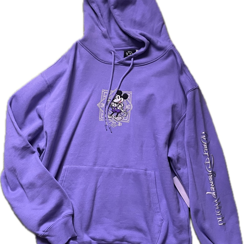 Disney 100 yr Anniversary Purple Hoodie OS NWT